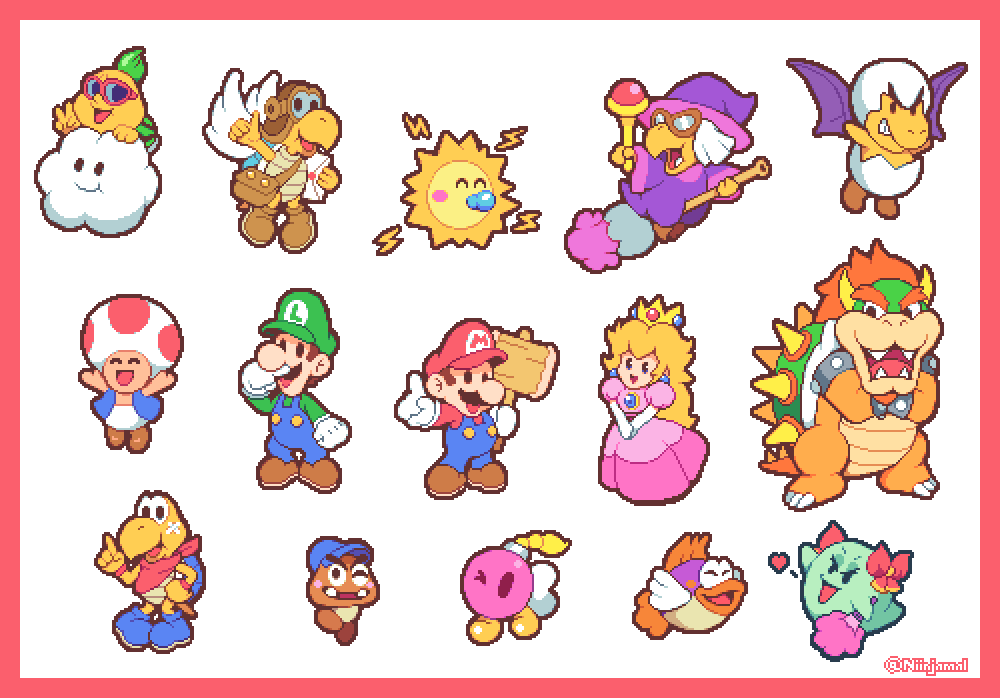 super paper mario all characters