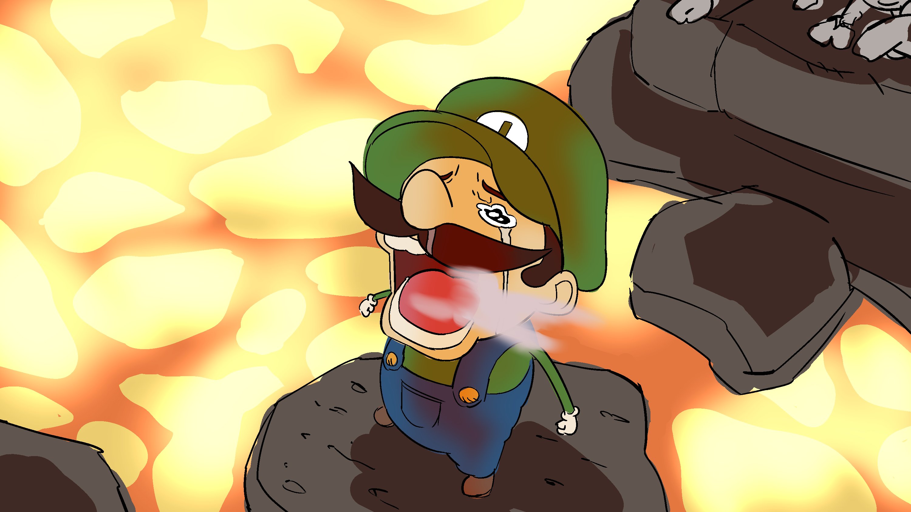 luigi crying