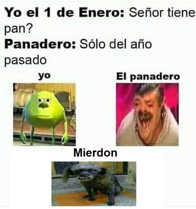 Yo el 1 de Enero: Señor tiene pan? Panadero: Sólo del año pasado yo El panadero Mierdon