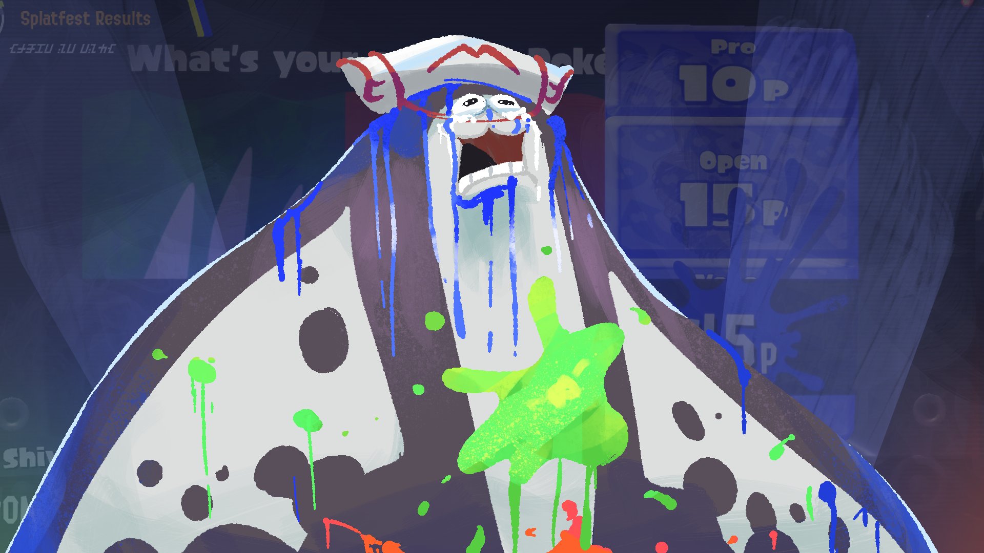 Splatfest Results CAFU AU UZ C O Shi -0 What's you Pro 10P Open 1. 15p