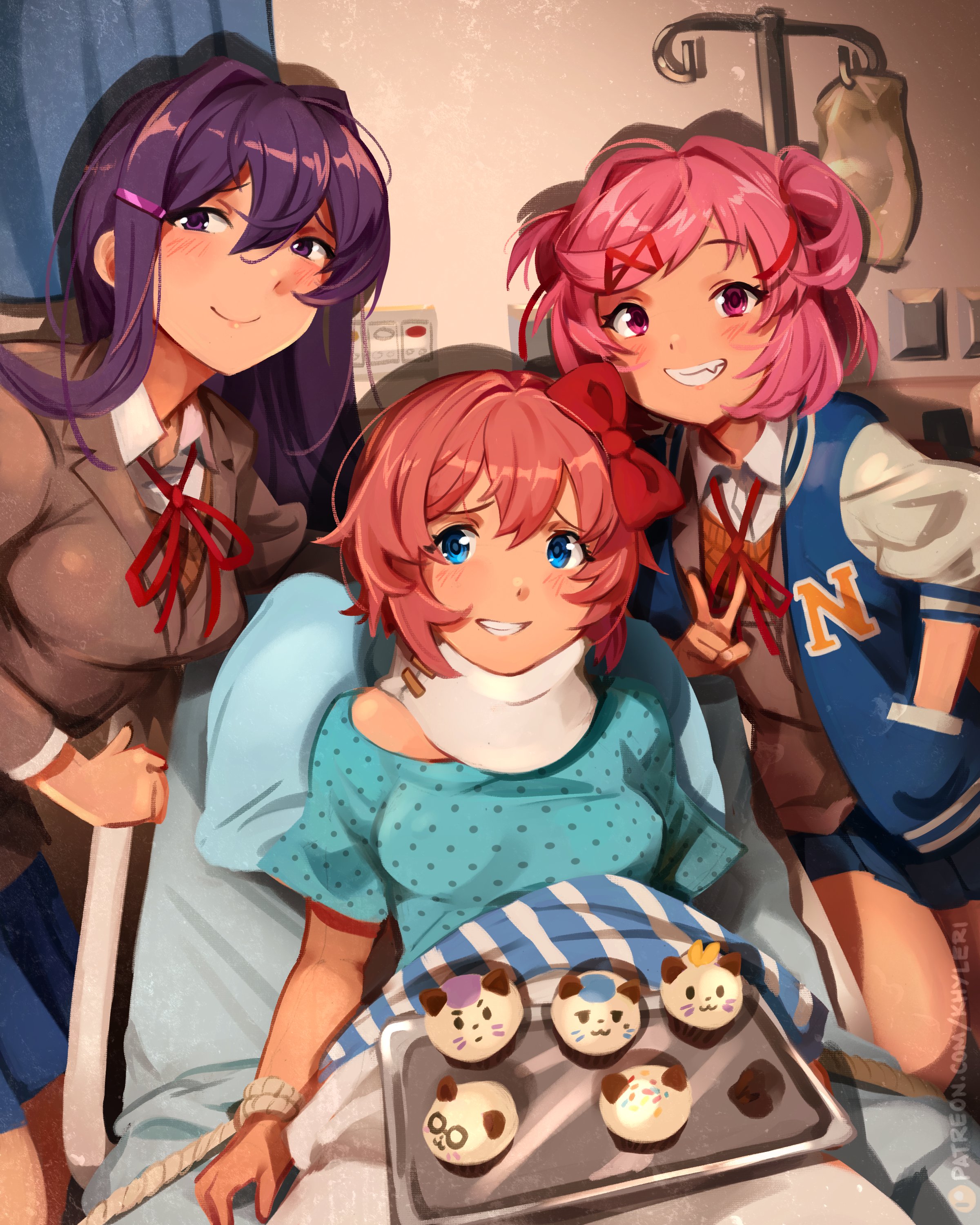 Doki Doki Literature Club characters by heartsriannabendy on