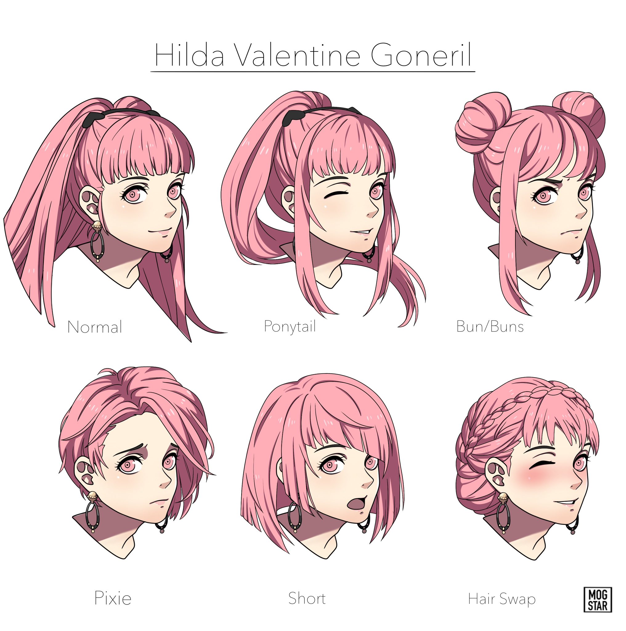 Normal ( Pixie Hilda Valentine Goneril Ponytail Short Bun/Buns Co Hair Swap MOG STAR