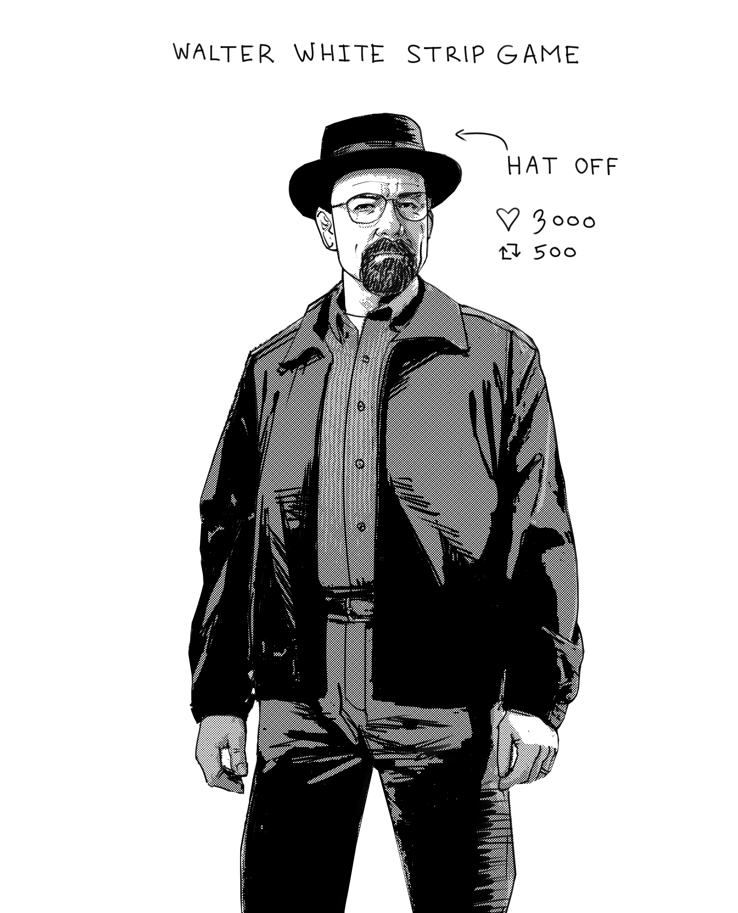 WALTER WHITE STRIP GAME ******* O (3 HAT OFF ♡ 3000 27 500