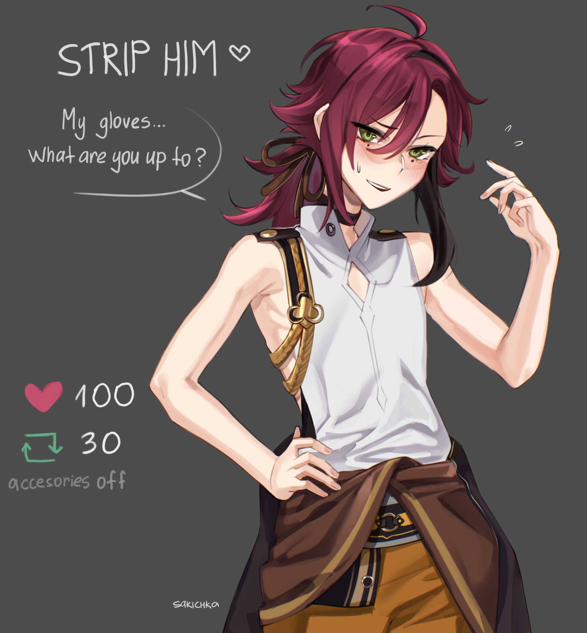 STRIP HIM ♡ My gloves... What are you up to? 100 30 accesories off Sakichka