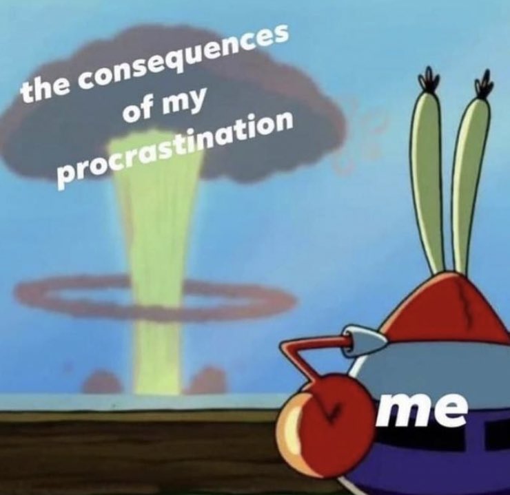 the consequences of my procrastination me