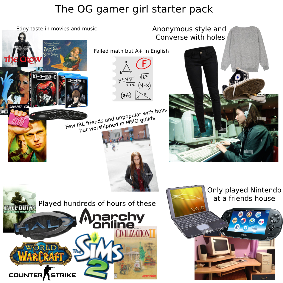 The OG Gamer Girl Starter Pack r starterpacks Starter Packs Know 