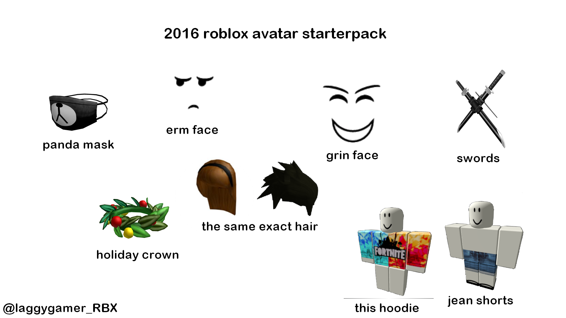 Roblox 2016 Avatar StarterPack r starterpacks Starter Packs Know 