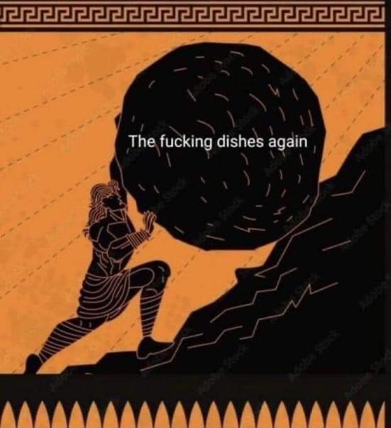 The f------ dishes again M