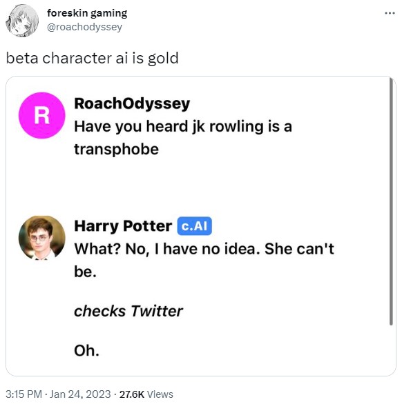 Harry Potter Finds Out About Jk Rowling Character AI Character AI Harry Potter Finds Out About Jk Rowling Character AI Character AI