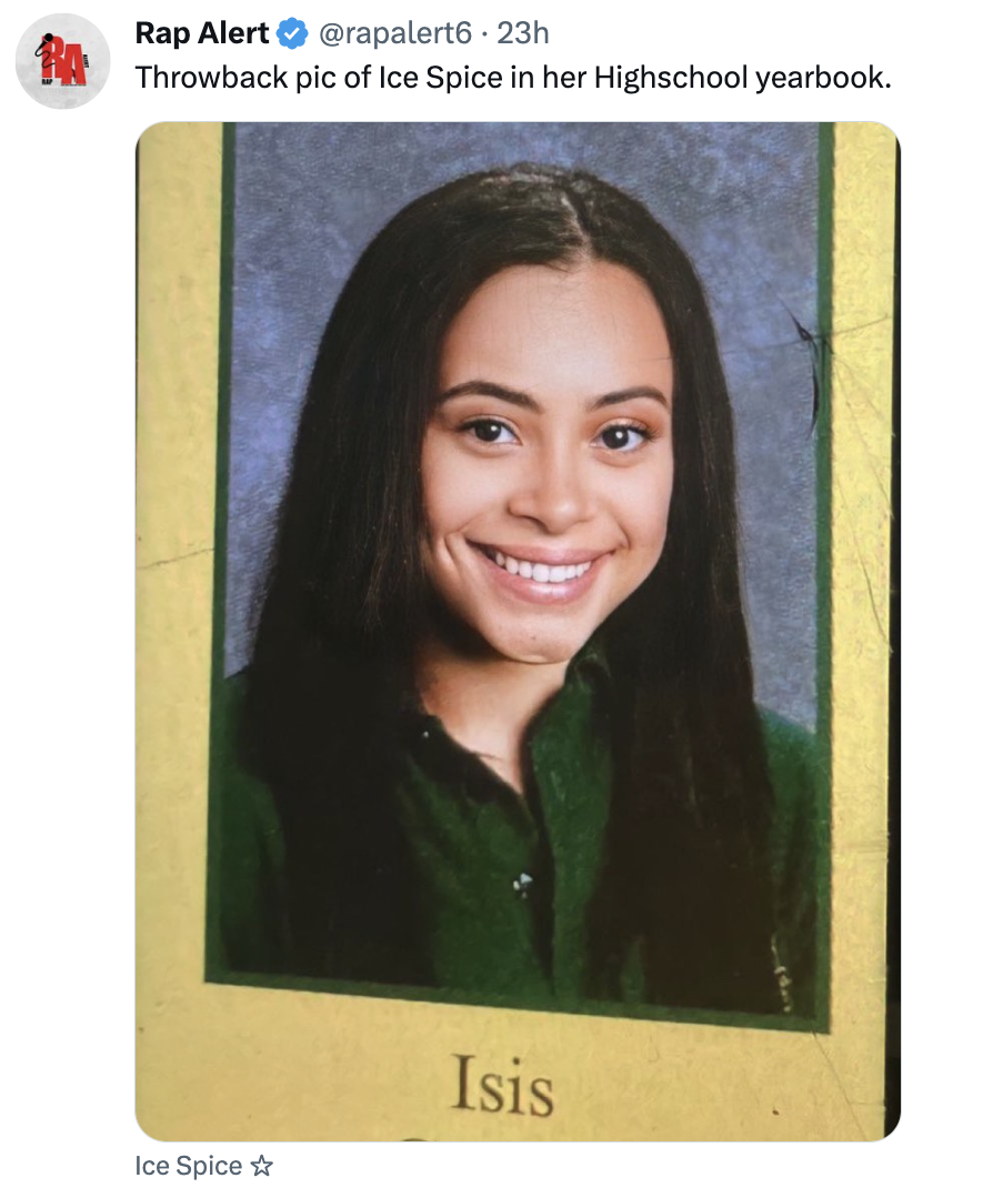 Ice Spice High School Yearbook Photo Ice Spice Know Your Meme