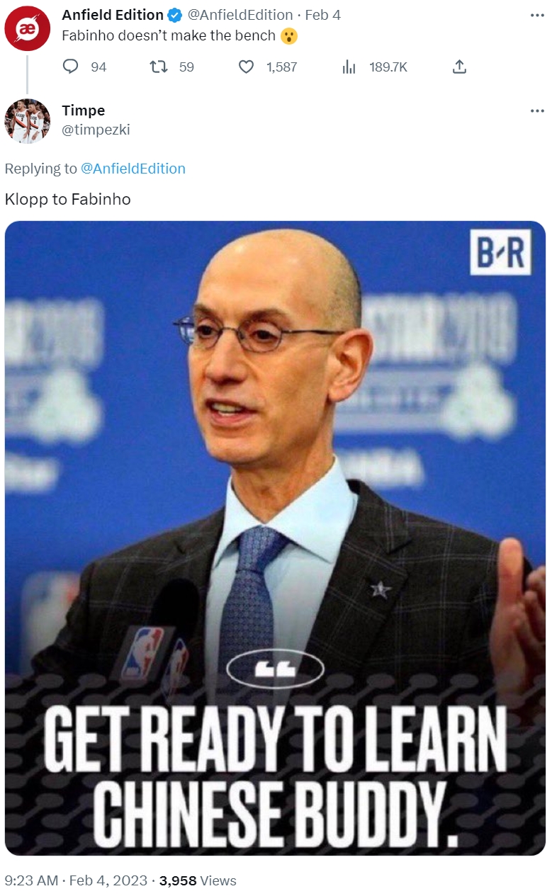 Klopp To Fabinho Get Ready To Learn Chinese Buddy Know Your Meme