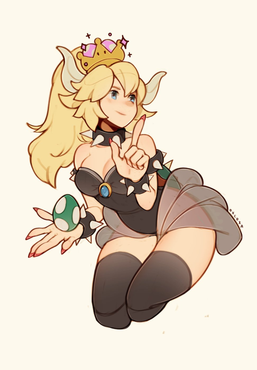 Bowsette 🧡 Bowser From Mario Wearing The Super Crown By Oxcoxa Bowsette Know Your Meme