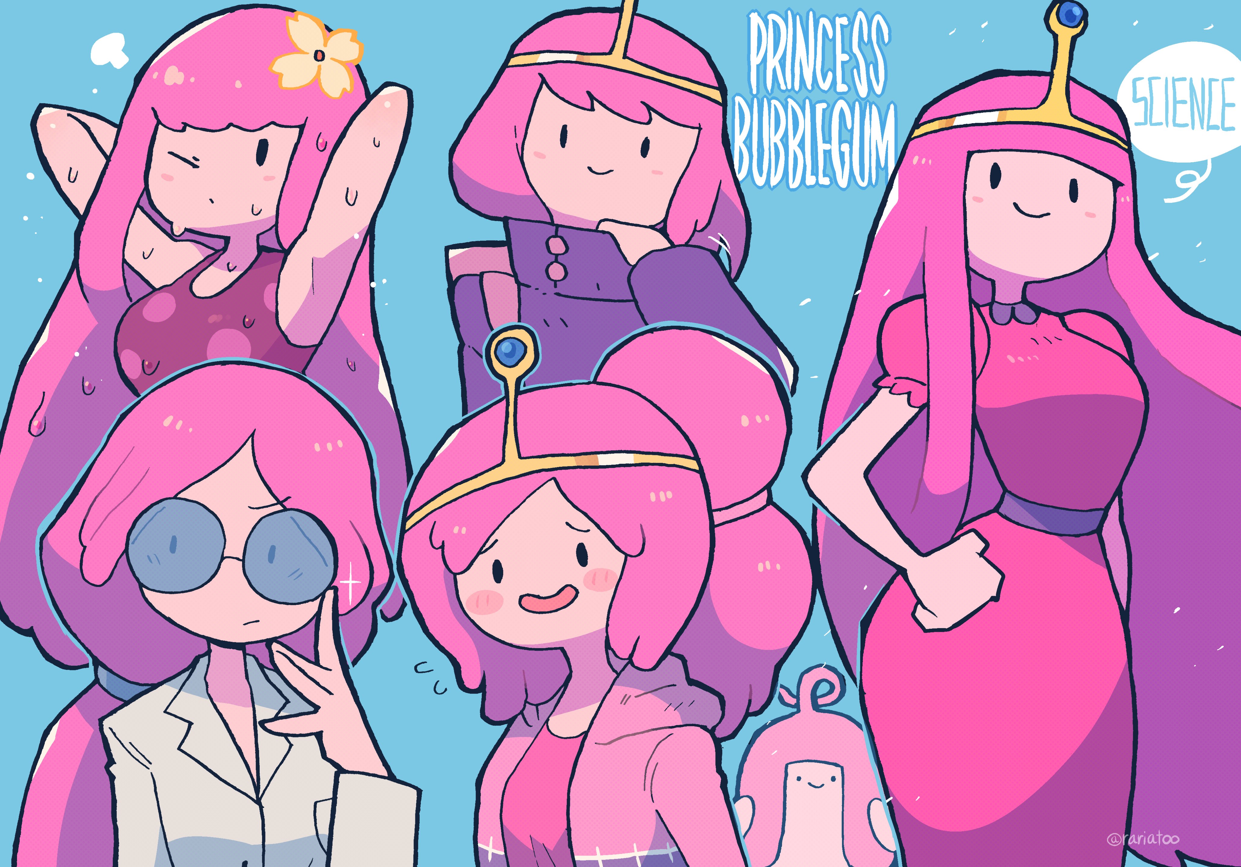 C U 2 Uu PRINCESS BUBBLEGUM SCIENCE @rariatoo و