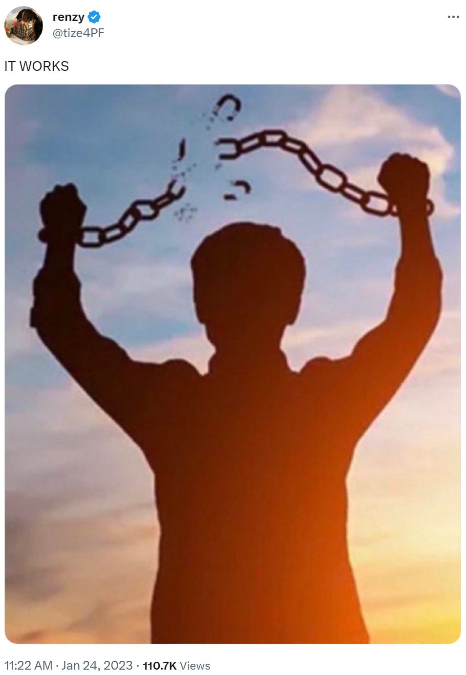 IT WORKS Man Breaking Chains Know Your Meme