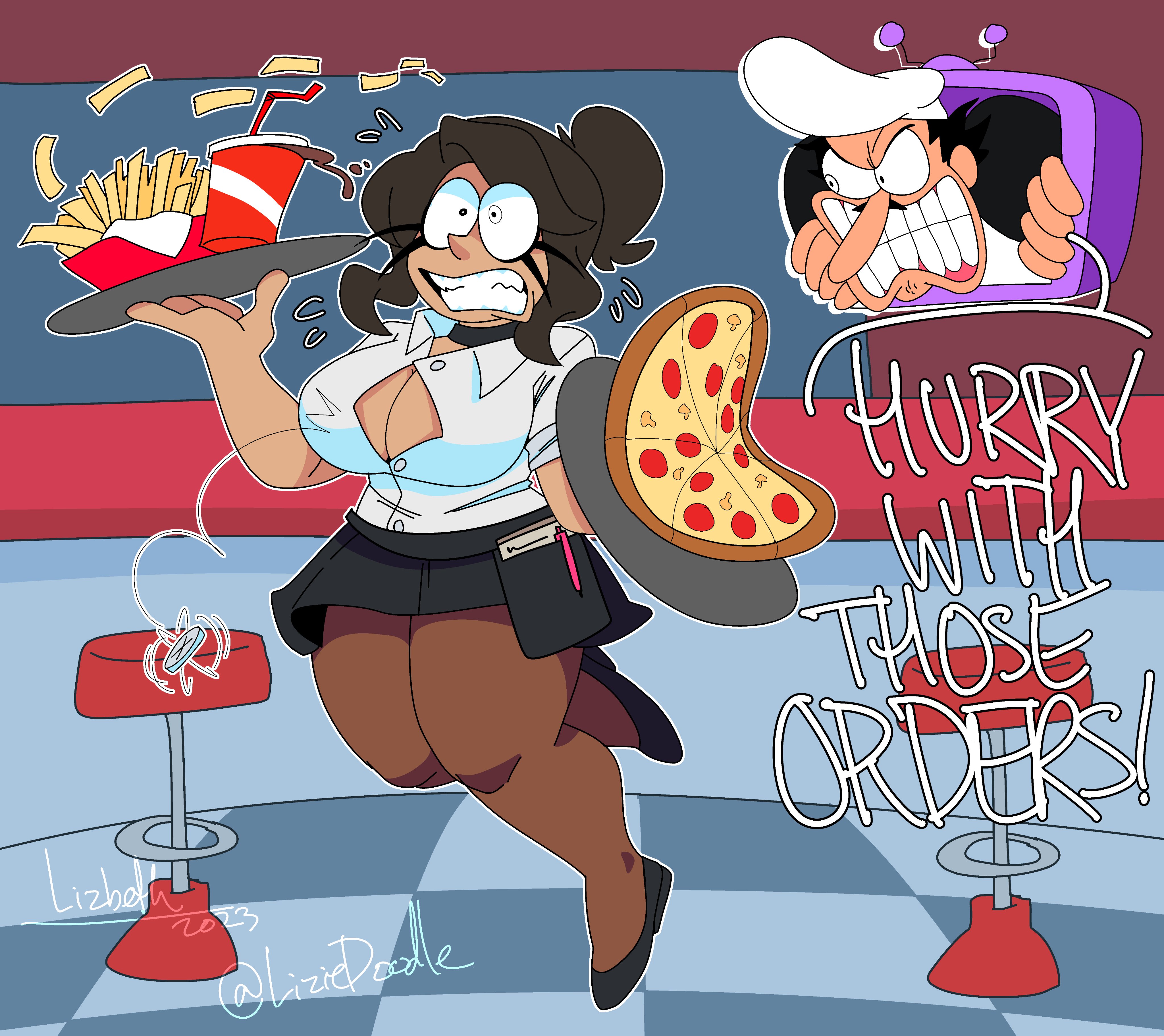 5 Slots Open For Commishons :3 — More Pizza Tower doodles because