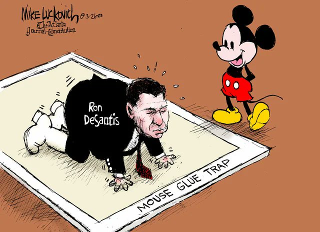 MiKE Luckovich 03 The Atlanta Journal Constitution 2 03-26-23 Ron DeSantis MOUSE GLUE TRAP