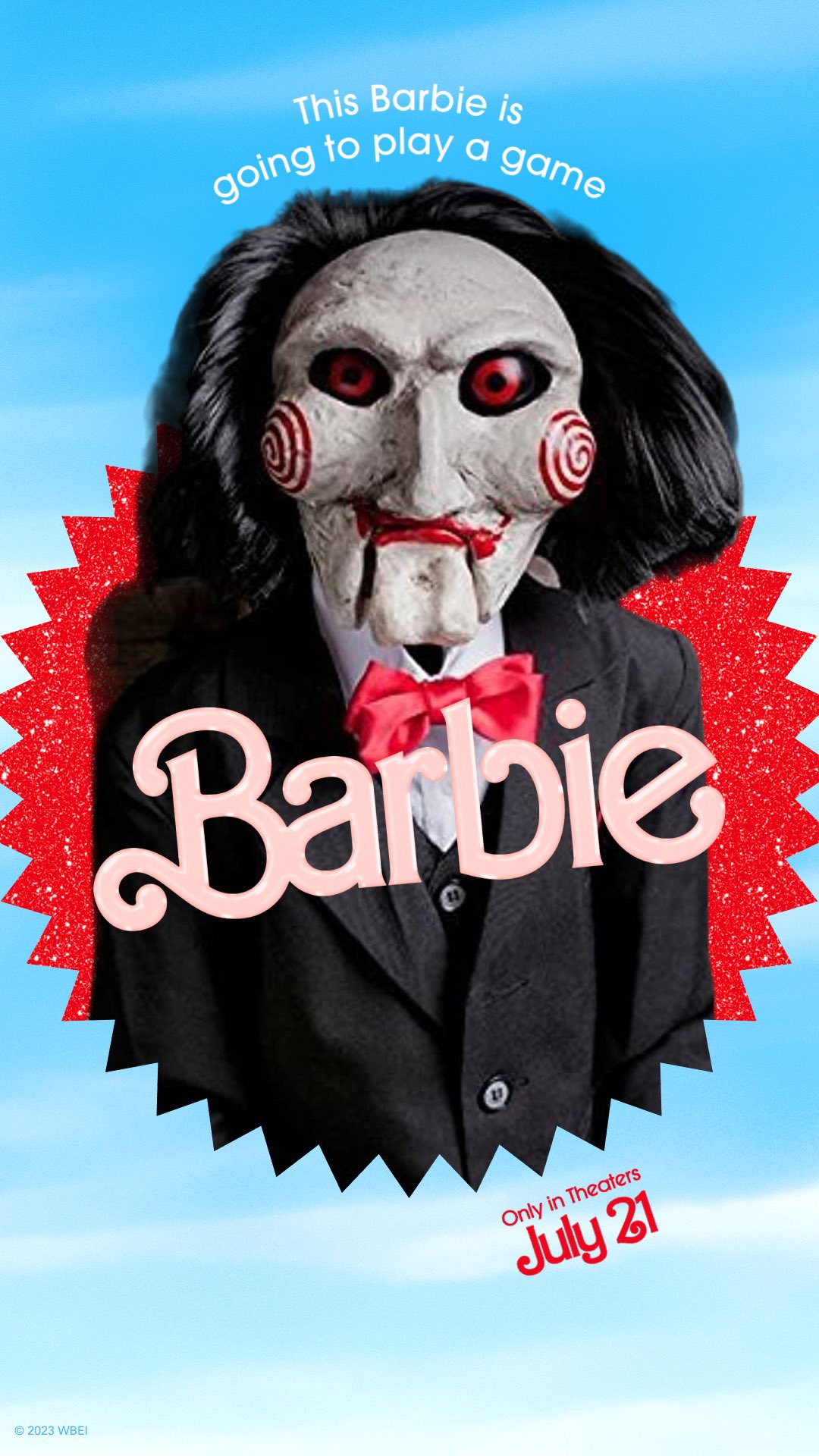 © 2023 WBEI This Barbie is going to play a game Barbie Only in Theaters July 21