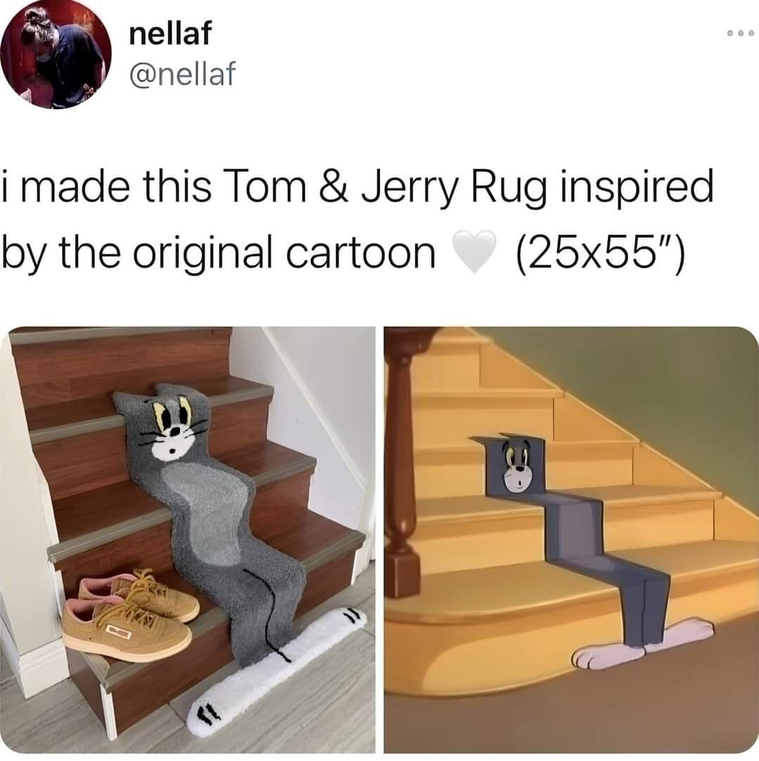 nellaf @nellaf i made this Tom & Jerry Rug inspired by the original cartoon (25x55") 747751