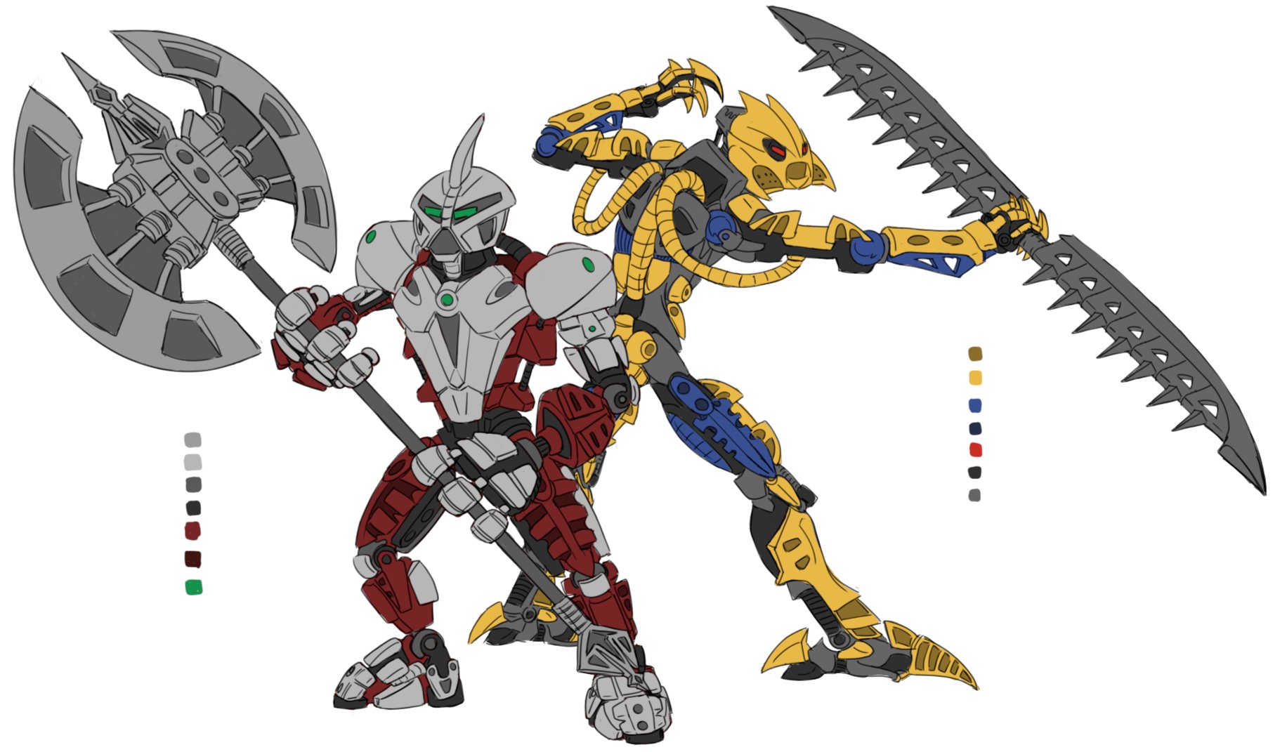 Bionicle axonn best sale and brutaka