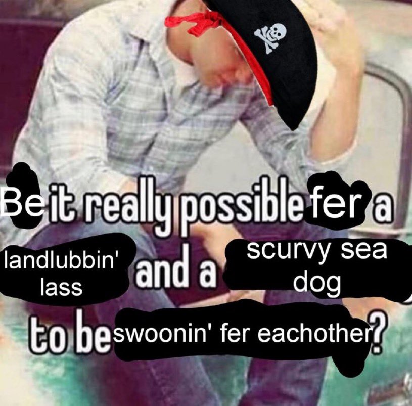 Beit really possible fer a landlubbin' and a scurvy sea lass dog to beswoonin' fer eachother?