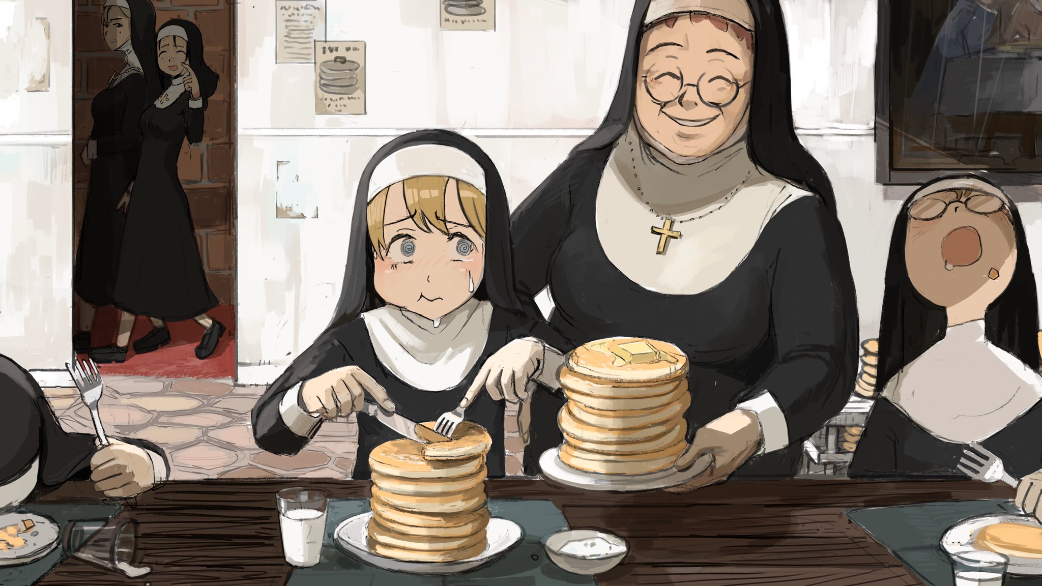 Nun manga. Diva (hyxpk). Боевая монахиня аниме. Аниме монашки. Монашка арт.