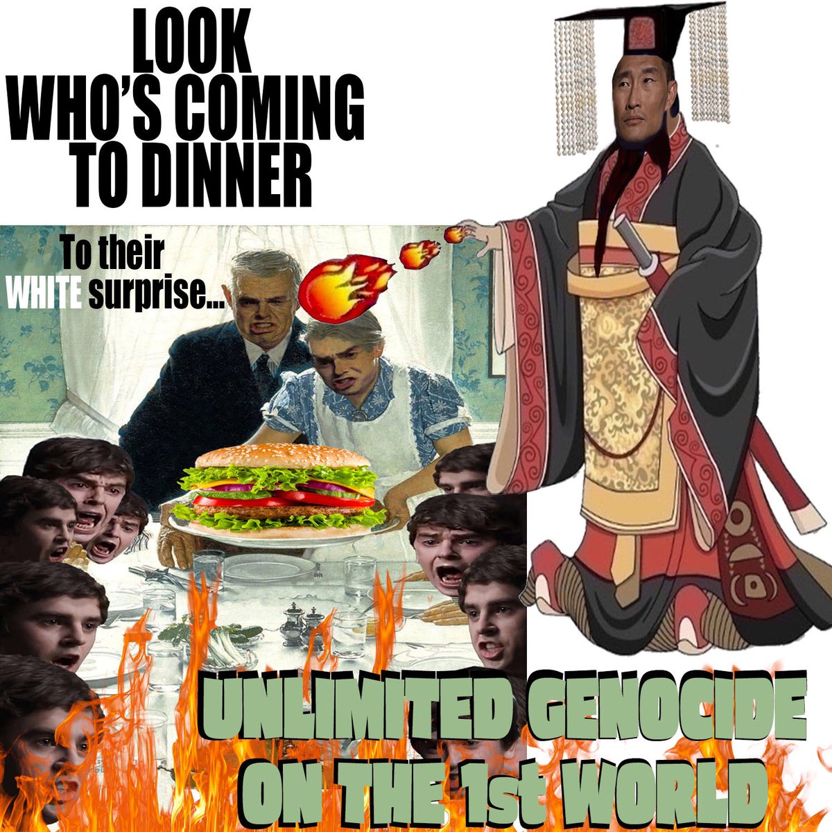 LOOK WHO'S COMING TO DINNER To their WHITE Surprise... Lore UNLIMITED GENOCIDE ON THE 1st WORLD