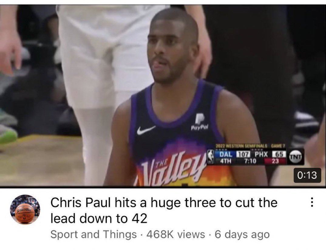 Template | Chris Paul Hits A Huge 3 To Cut The Lead To 42 | Know Your Meme