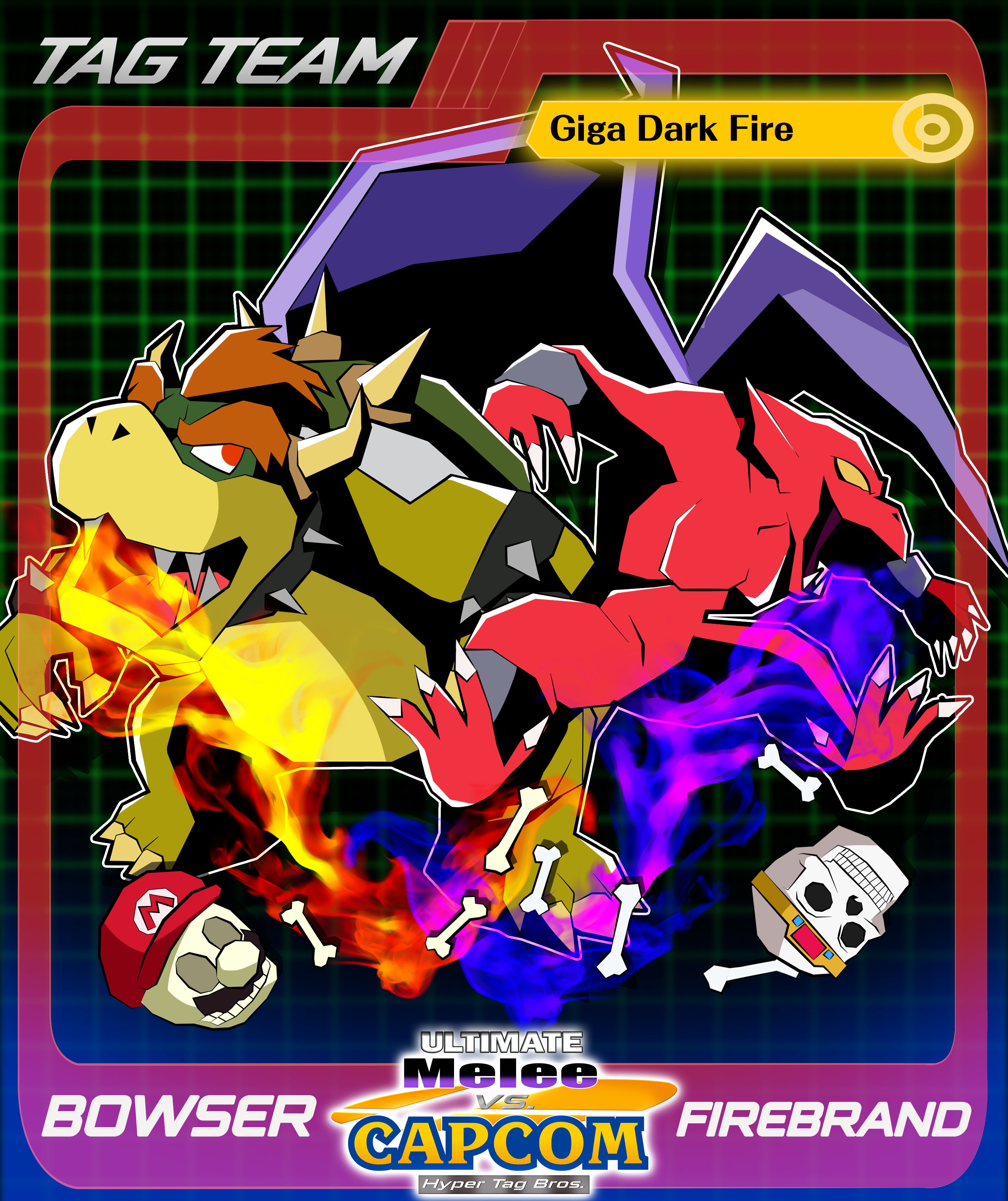 TAG TEAM 노 BOWSER Giga Dark Fire ULTIMATE Melee VS. CAPCOM Hyper Tag Bros. MEN FIREBRAND