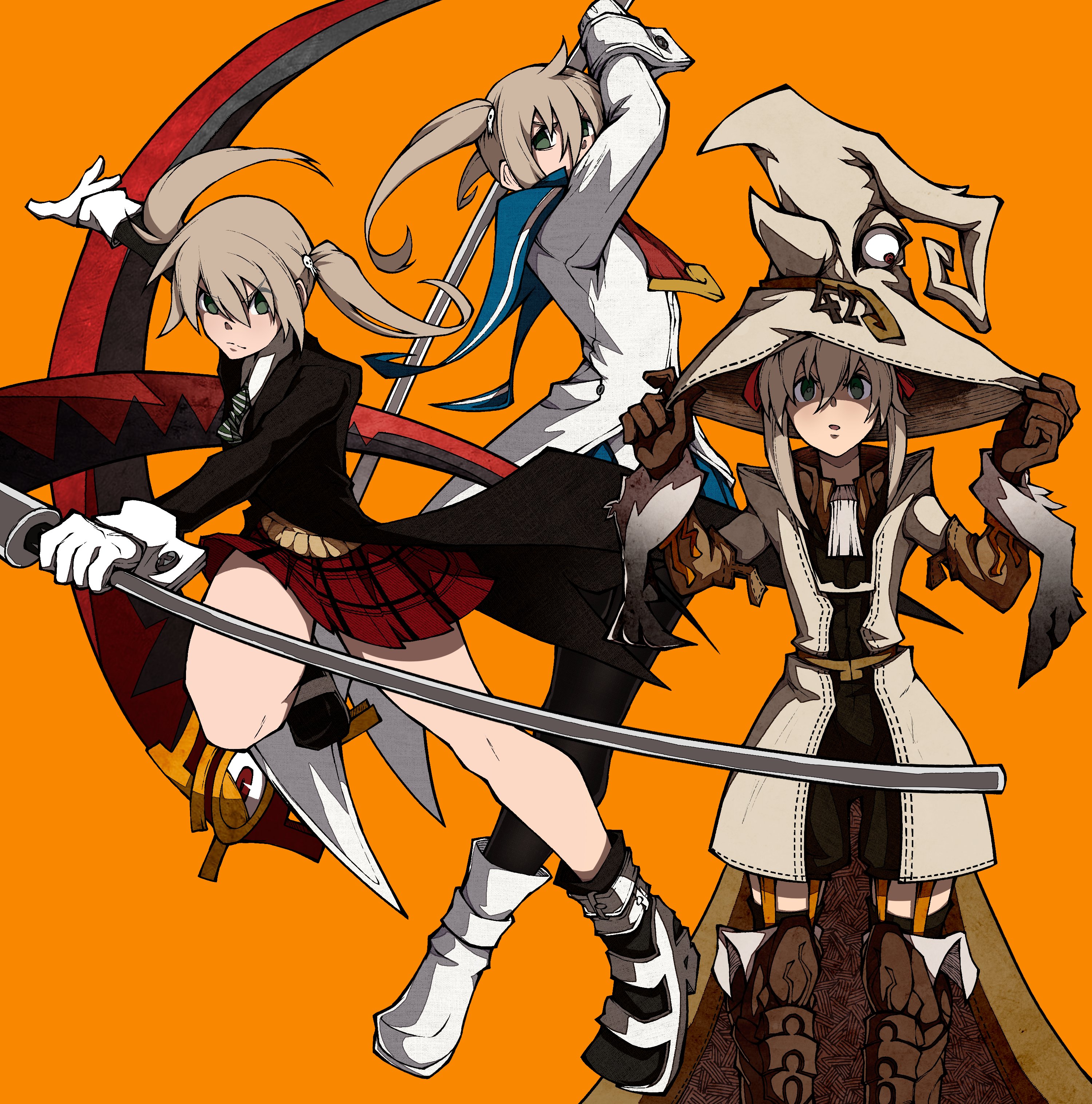 Maka in three forms, Soul Eater