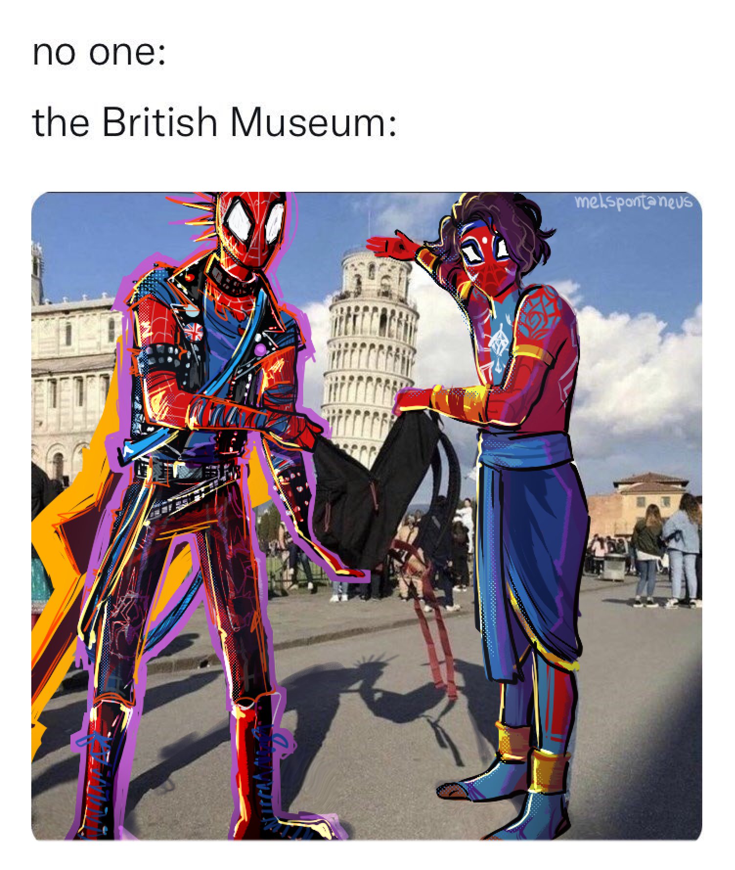The British Museum Spider Man Across The Spider Verse Know Your Meme