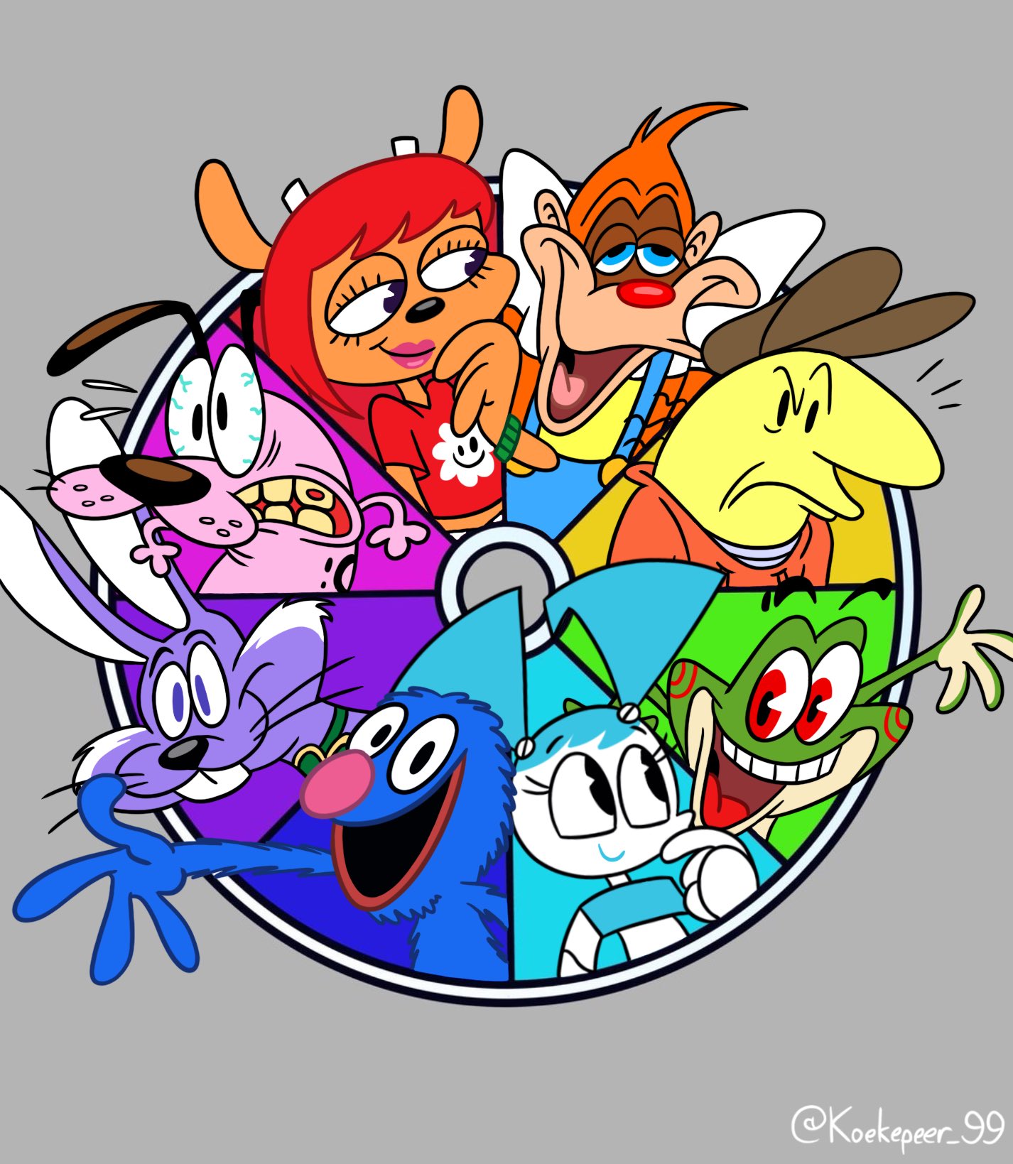 AND ITS FINALLY DONE!! Knucles, Kenny, Pikachu, Jumbo josh, Hatsune Miku,  Huggy Wuggy, Purple guy and Kirby in one place!!, Color Wheel Character  Challenge