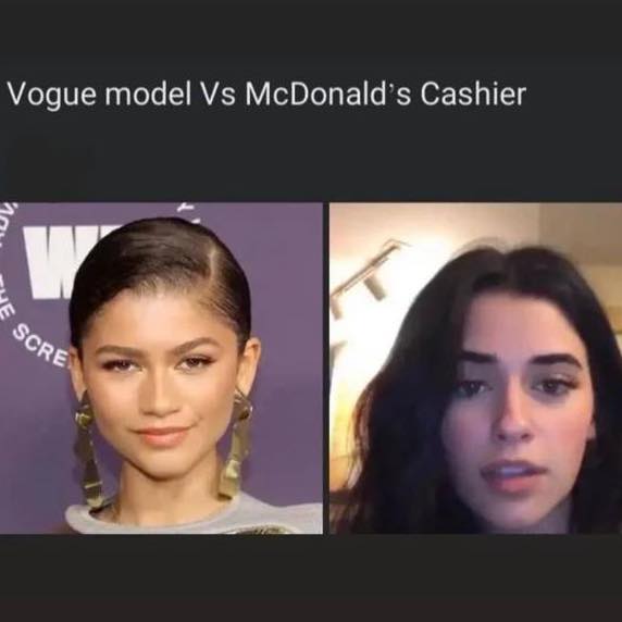 Vogue Model Vs McDonald s Cashier zendaya Model Vs Cashier Know 