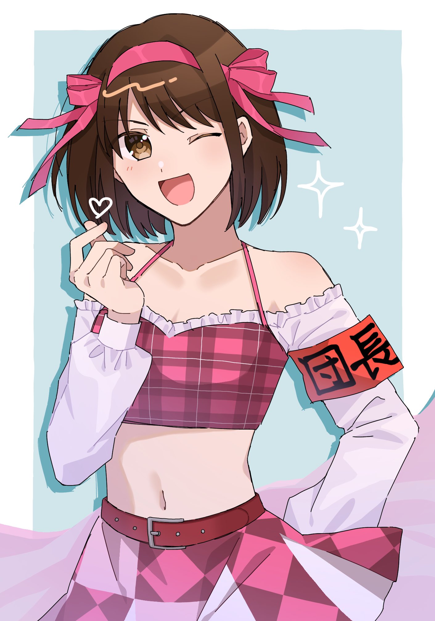 Fanart of Haruhi Suzumiya as featured in the official art for the — free download