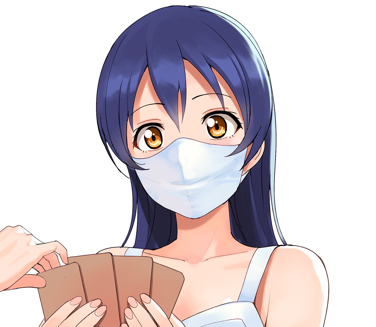 ババ抜きするときの海未ちゃんです | Umi Sonoda Poker Face | Know Your Meme