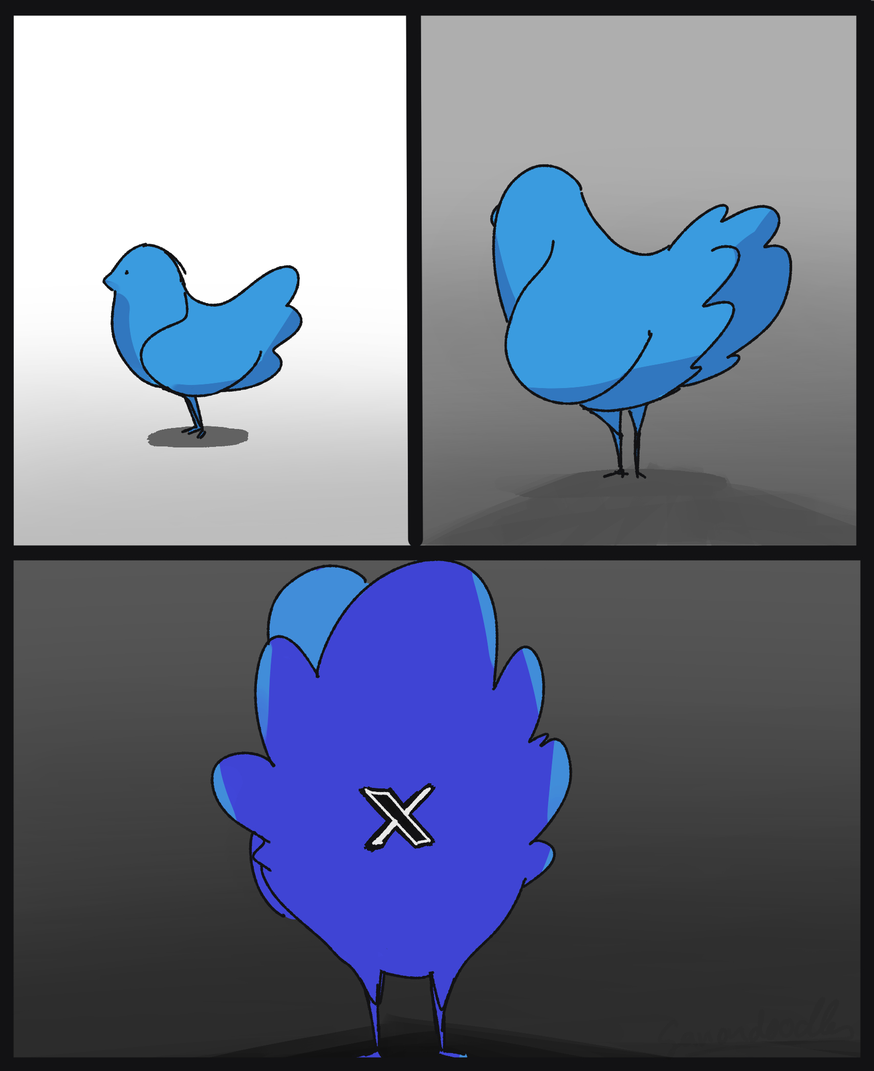 The Real Origin Of The New Twitter Logo Twitter Rebrand To X Know Your Meme