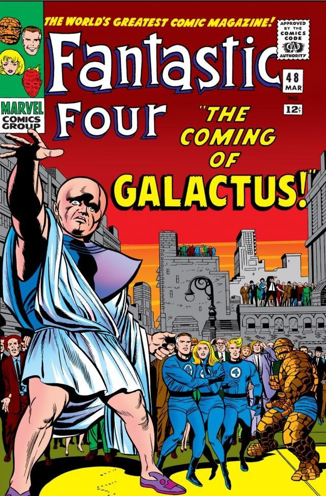 THE WORLD'S GREATEST COMIC MAGAZINE! APPROVED I BY THE COMICS CODE CAS R Fantastic MARVEL COMICS GROUP FOUR THE 48 MAR 12¢ COMING OF GALACTUS!