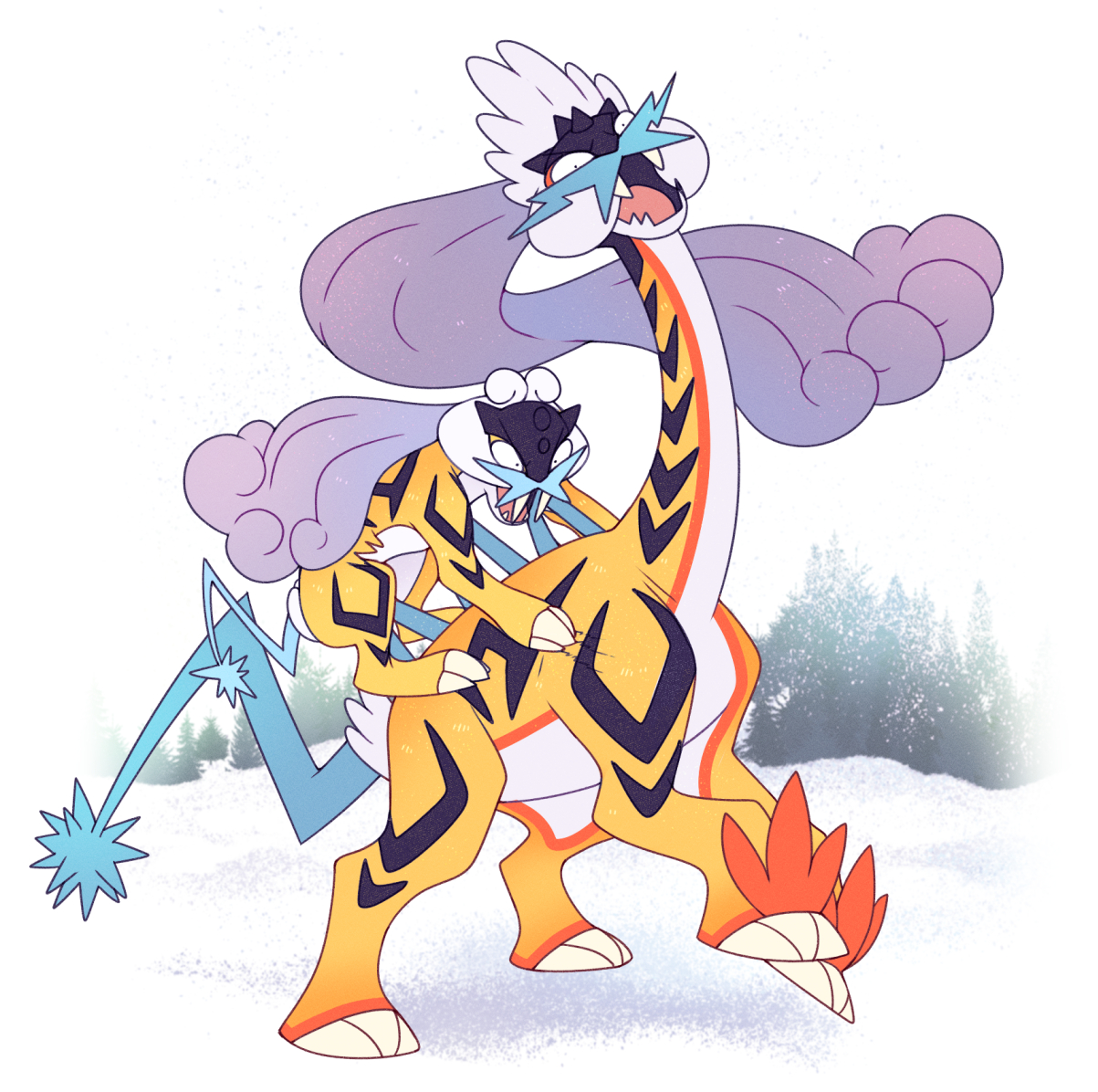 Pokemon Paradox Raikou Raging Bolt Sticker 