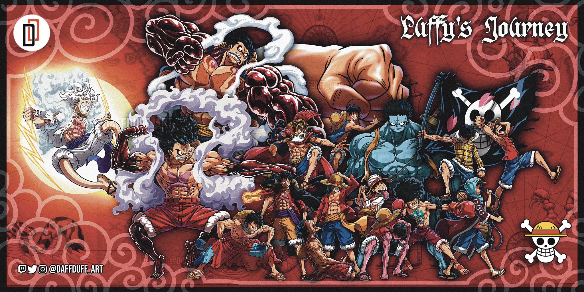 Monkey D. Luffy Gear Second Diego MB - Illustrations ART street