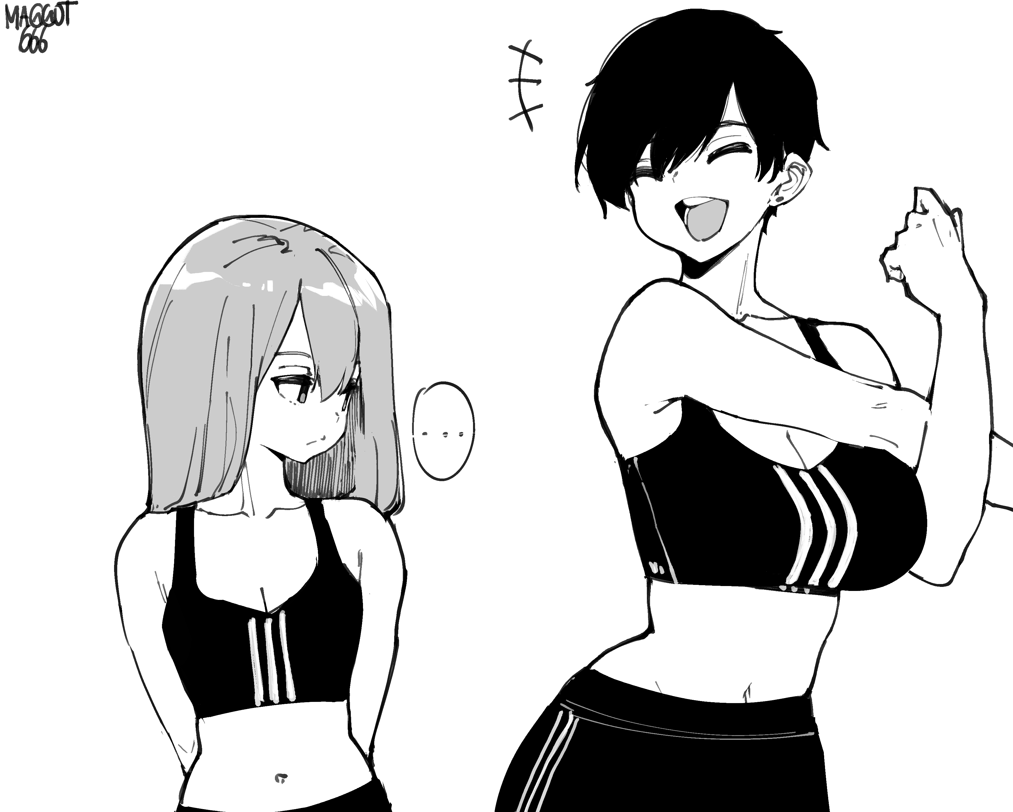 Adidas sports bra meme (ocs and fanart by me) : r/furry