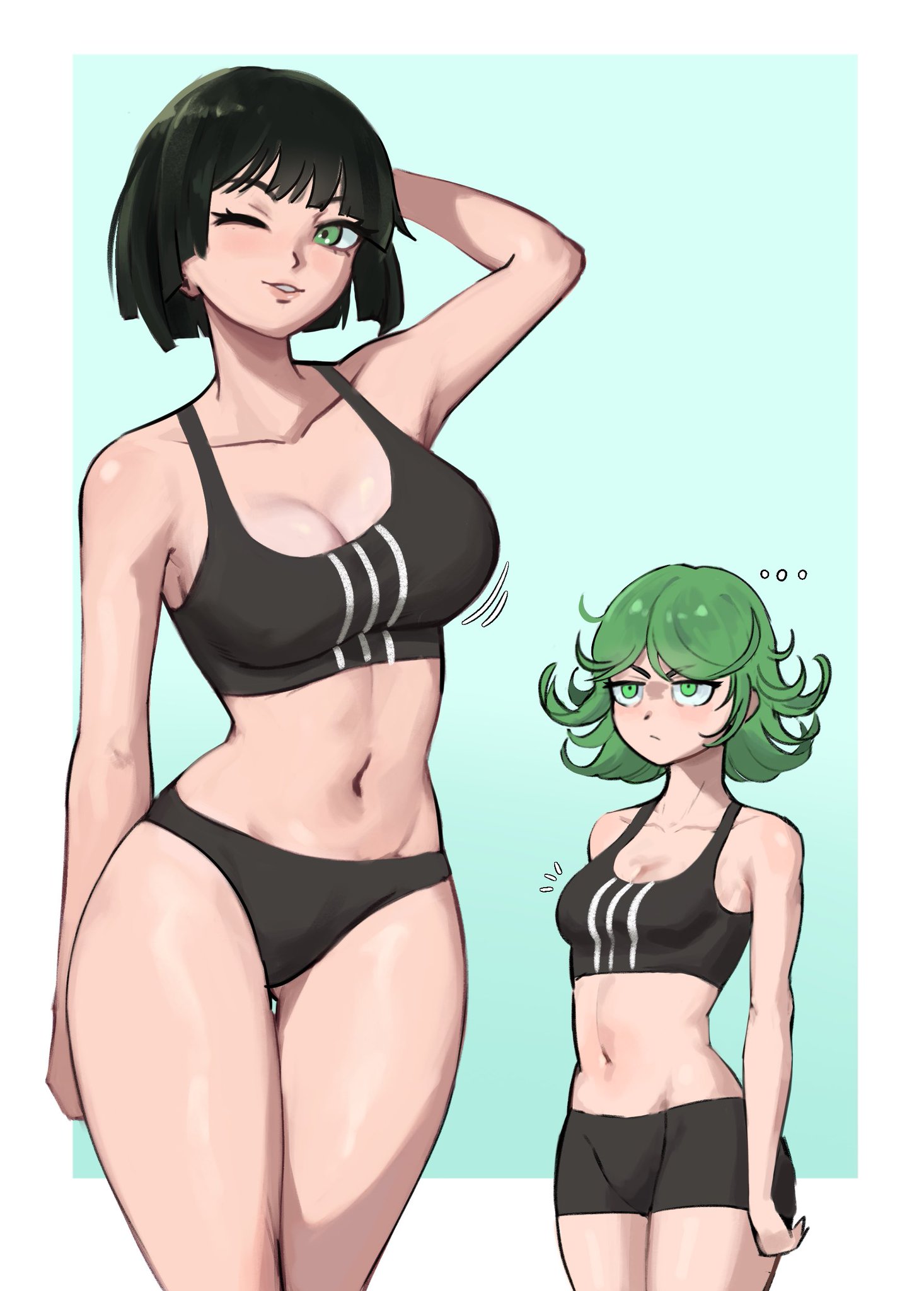 Tatsumaki and Fubuki by SagaAndersArt | Adidas Sports Bra Medium