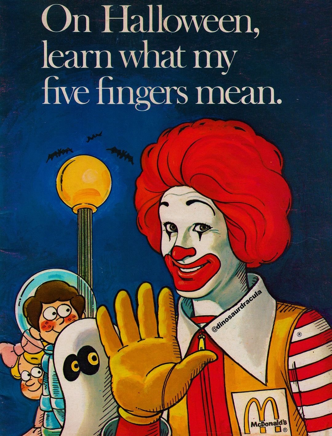 W On Halloween, learn what my five fingers 8 mean. @dinosaurdracula FRITI McDonald's ☐☐Ⓡ Ⓡ