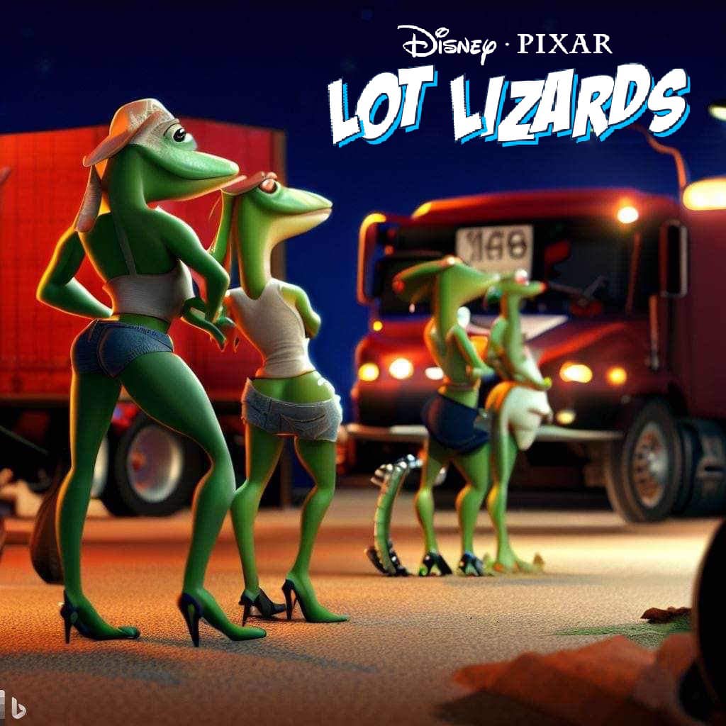 'No Lot Lizards' Funny Trucker Decal - White Vinyl Sticker For Car, Truck, Or Laptop