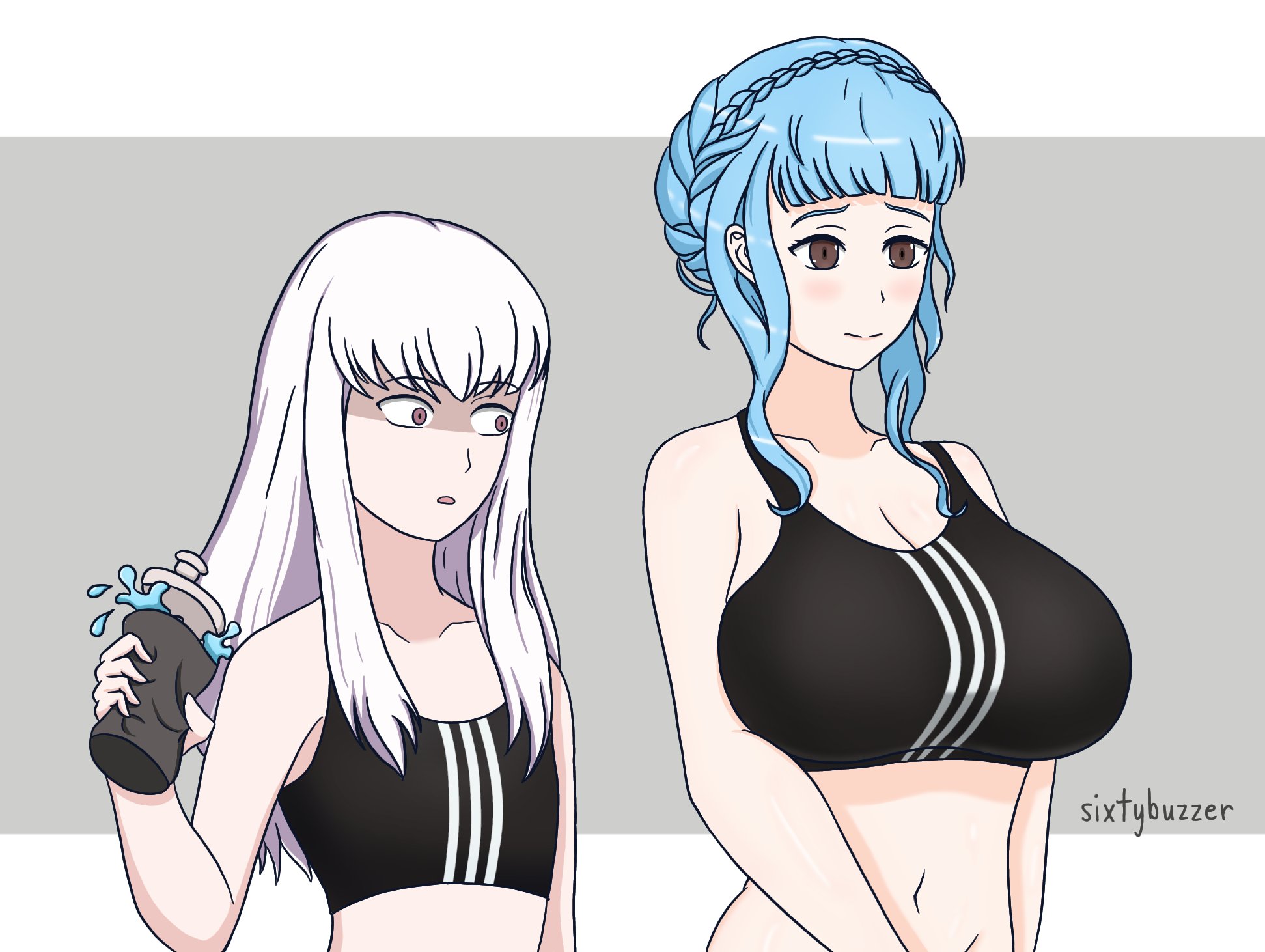 I did the Sports bra meme but with Skullgirlls hohoho”, Adidas Sports Bra  Medium Support