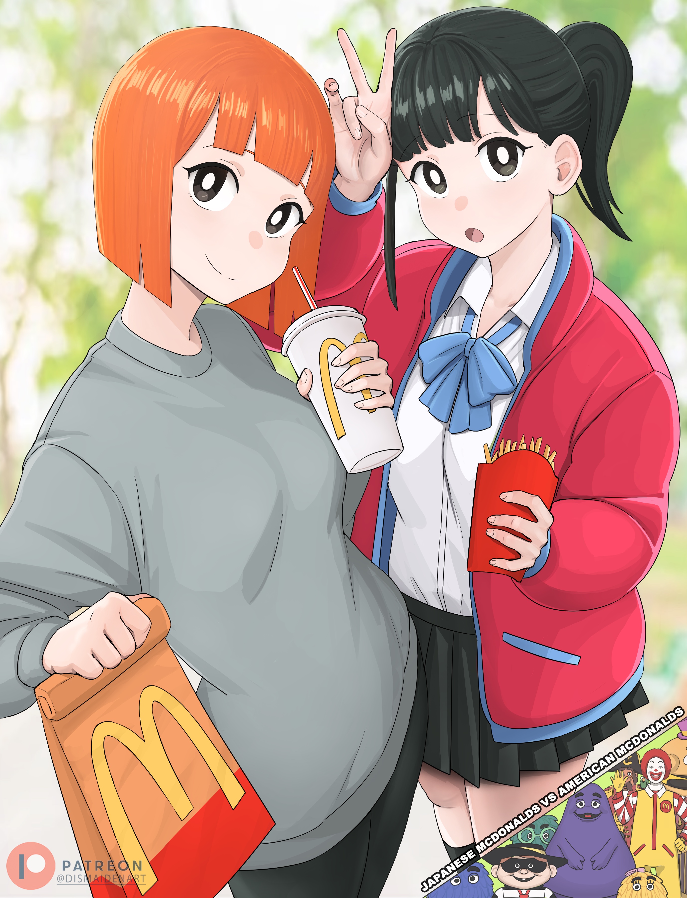 0 m PATREON @DISMAIDENART HOW O MA 3 to SEO JAPANESE MCDONALDS VS AMERICAN MCDONALDS