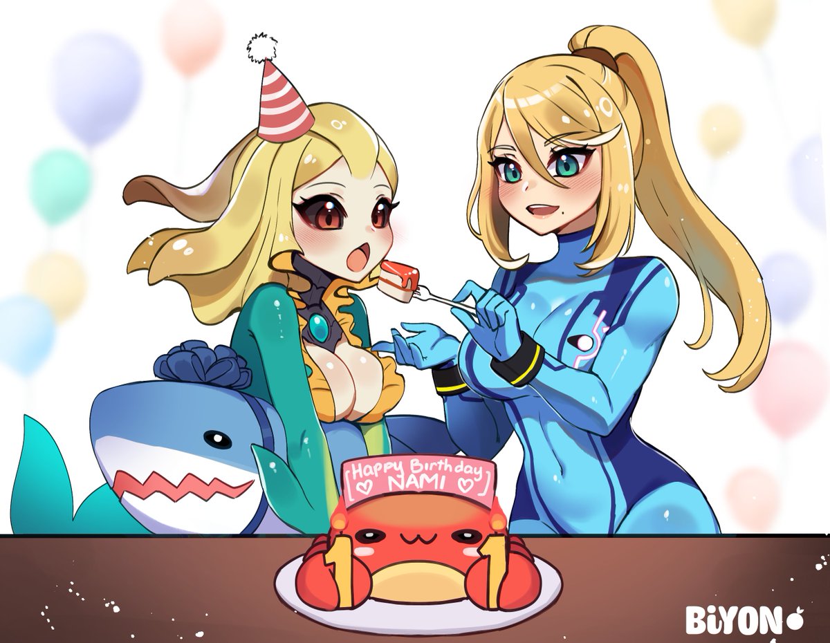 Fanart of Nami celebrating her birthday with Samus Aran.

Another piece depicting the "Fish & Chips" crack pairing.