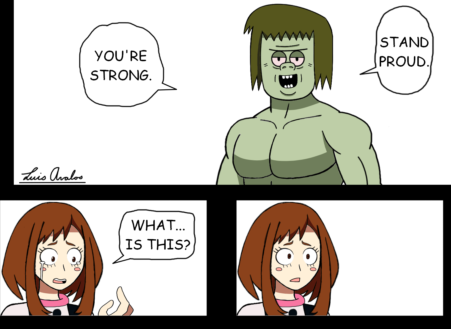 Muscle Man Acknowledged Ochaco Uraraka s Strength Know Your Meme