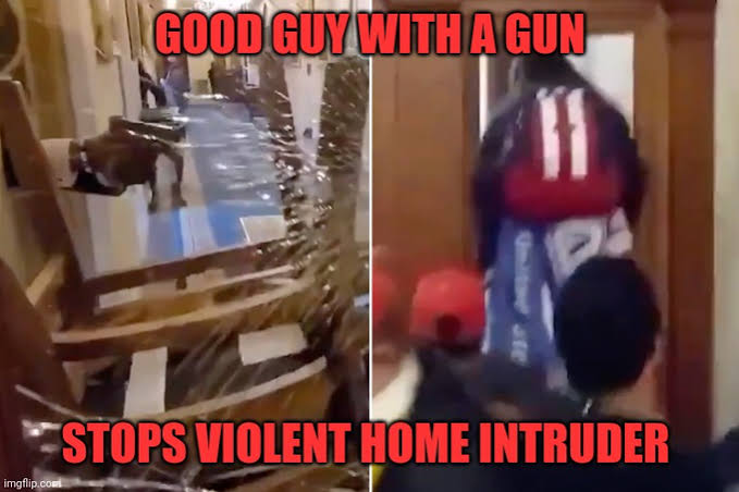 imgflip.com GOOD GUY WITH A GUN 11 STOPS VIOLENT HOME INTRUDER