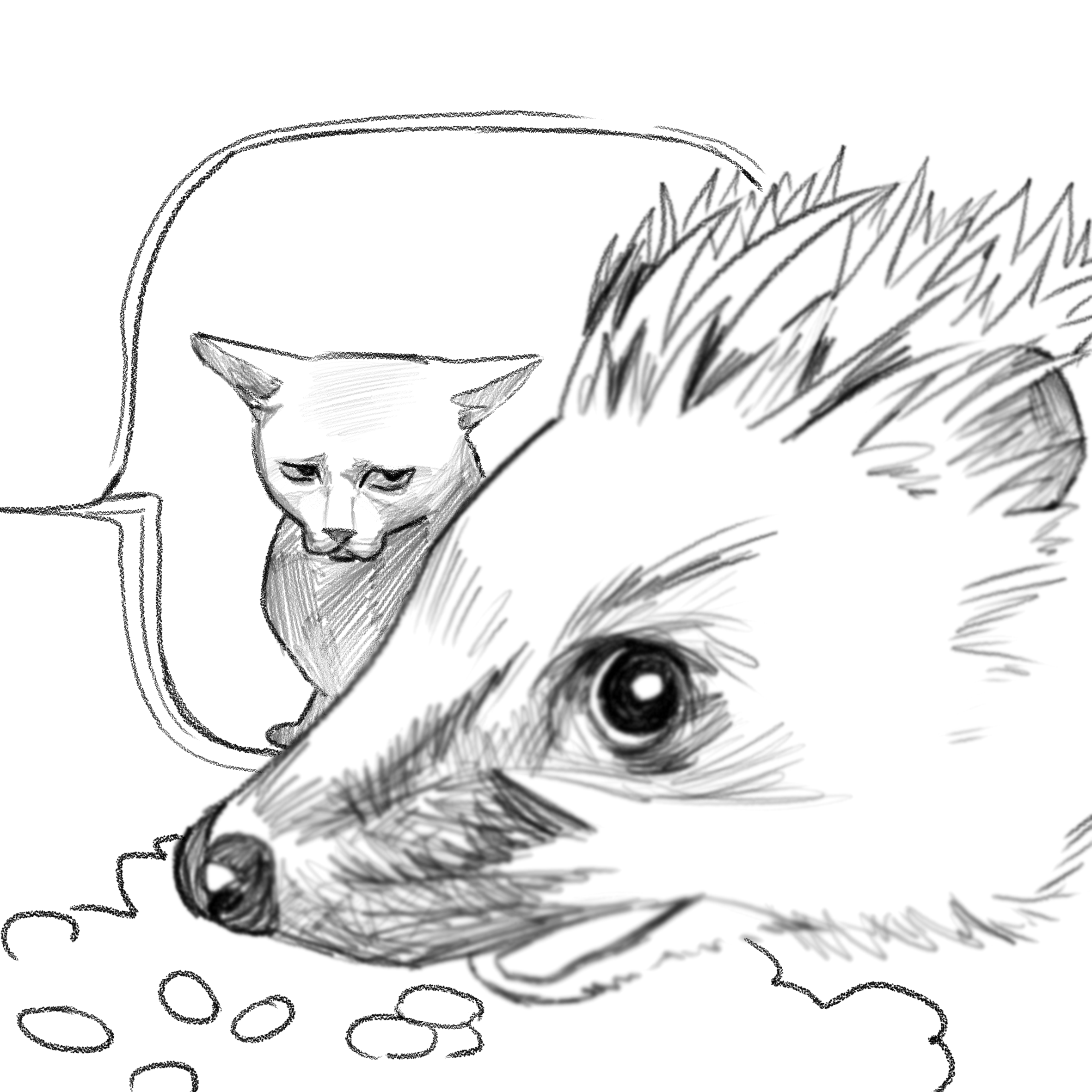 Artwork By ValeraYoon Hedgehog Eating Cat Food Know Your Meme