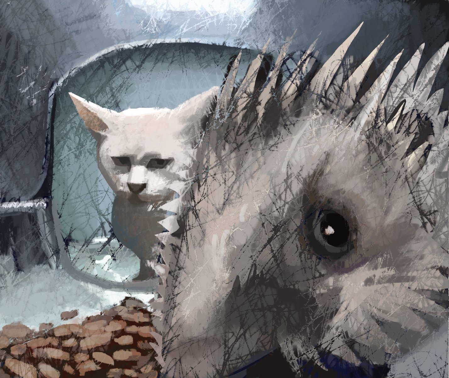 Artwork By Aweztube Hedgehog Eating Cat Food Know Your Meme