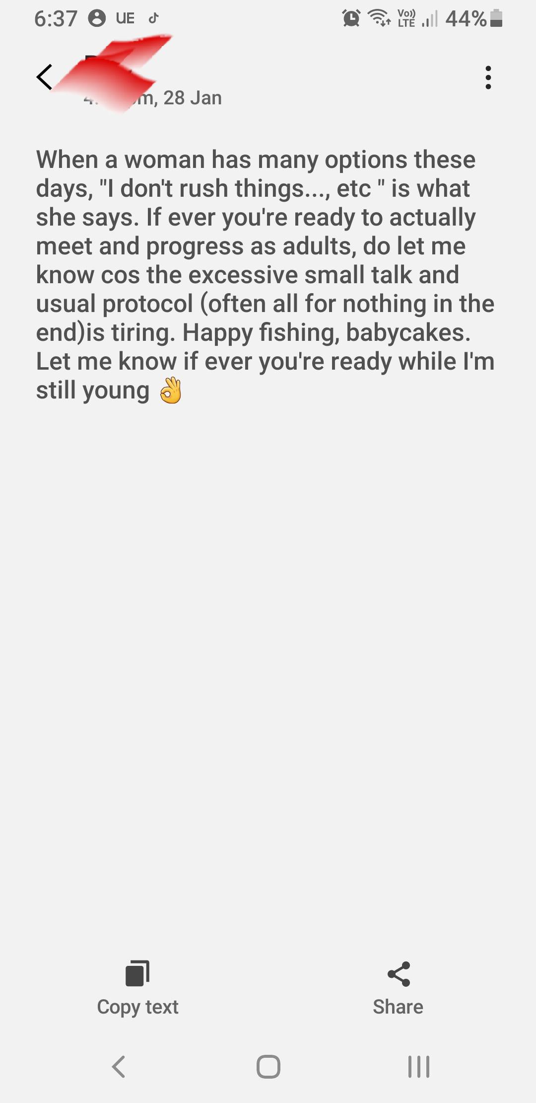 Fresh Match like 7 Minute Convo and Already Dumped Because I Wasnt 